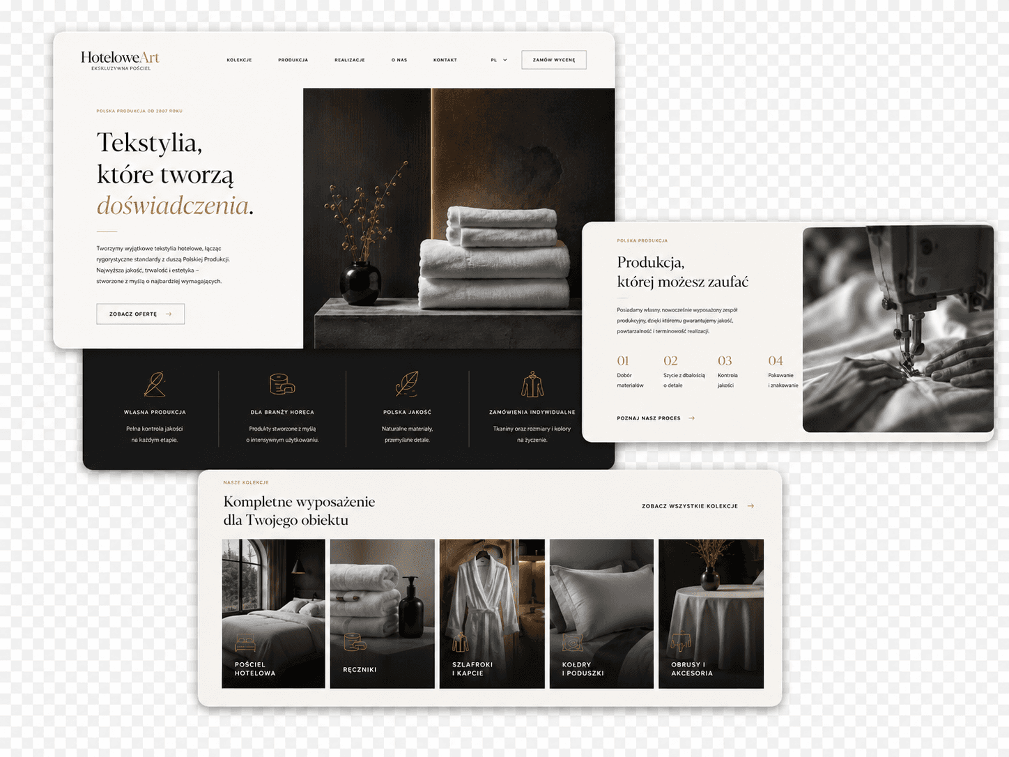 HoteloweArt — redesign strony tekstyliów hotelowych