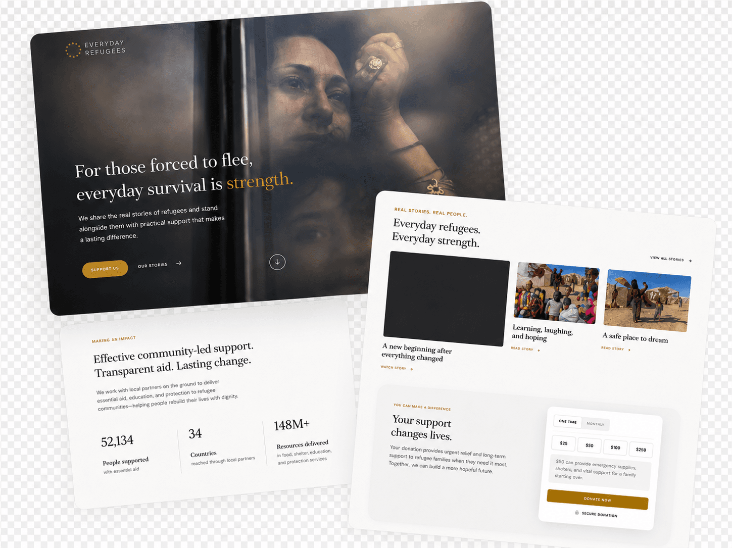 Everyday Refugees — redesign strony fundacji